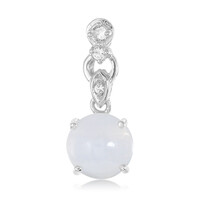 Blue Lace Agate Silver Pendant