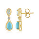 Sleeping Beauty Turquoise Silver Earrings