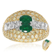 18K Colombian Emerald Gold Ring (CIRARI)