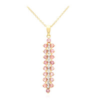 18K Unheated Padparadscha Sapphire Gold Necklace (AMAYANI)