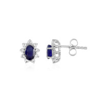 Madagascar Blue Sapphire Silver Earrings