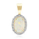 9K Brazilian White Opal Gold Pendant