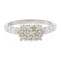 Chocolate Diamond Silver Ring