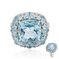Sky Blue Topaz Silver Ring