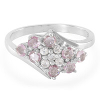 Pink Sapphire Silver Ring