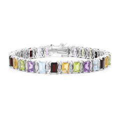 Sky Blue Topaz Silver Bracelet