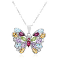 Sky Blue Topaz Silver Necklace