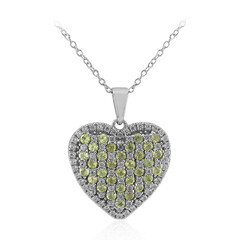 Burmese Peridot Silver Necklace