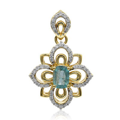 18K Grandidierite Gold Pendant (AMAYANI)
