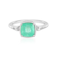 Russian Emerald Silver Ring