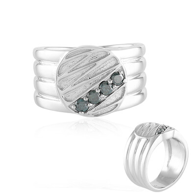 I3 Blue Diamond Brass Ring (Juwelo Style)
