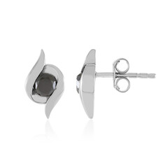 9K Black Diamond Gold Earrings