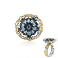 Tanzanian Aquamarine Silver Ring (Gems en Vogue)