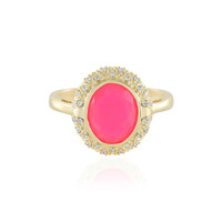 Pink Ethiopian Opal Silver Ring
