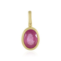 Madagascar Pink Sapphire Silver Pendant
