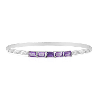 Amethyst Silver Bangle (Remy Rotenier)