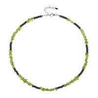 Black Hematite Silver Necklace (Riya)