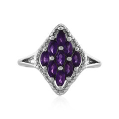 Zambian Amethyst Silver Ring