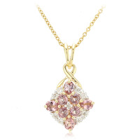 18K Unheated Padparadscha Sapphire Gold Necklace (AMAYANI)