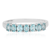 Blue Apatite Silver Ring