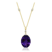 14K Amethyst Gold Necklace