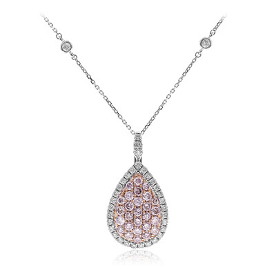 14K I1 Pink Diamond Gold Necklace (CIRARI)