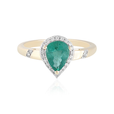 9K Zambian Emerald Gold Ring