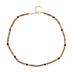 Brown Zircon Silver Necklace (Riya)
