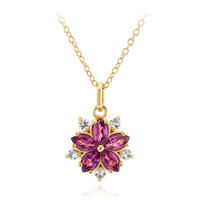 Rhodolite Silver Necklace