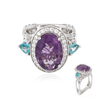 Zambian Amethyst Silver Ring (Dallas Prince Designs)
