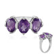 Zambian Amethyst Silver Ring