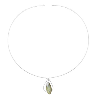Labradorite Silver Choker
