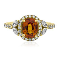 14K Mandarin Garnet Gold Ring (CIRARI)