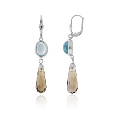 Smoky Quartz Silver Earrings (CUSTODANA)