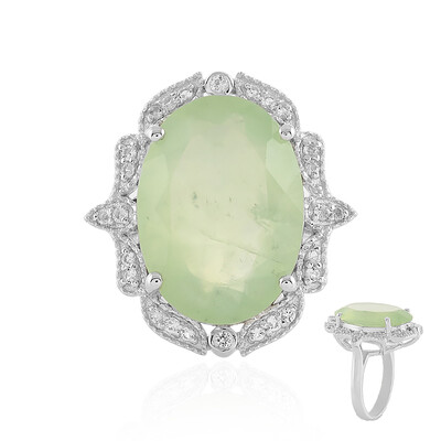 Prehnite Silver Ring