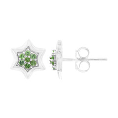 Tsavorite Silver Earrings