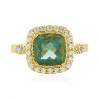 Belgian Teal Fluorite Silver Ring