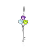 Sky Blue Topaz Silver Pendant