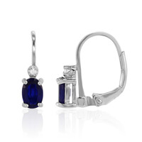 Royal Blue Spinel Silver Earrings