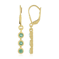 Russian Emerald Silver Earrings