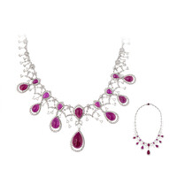 18K Madagascar Ruby Gold Necklace (de Melo)
