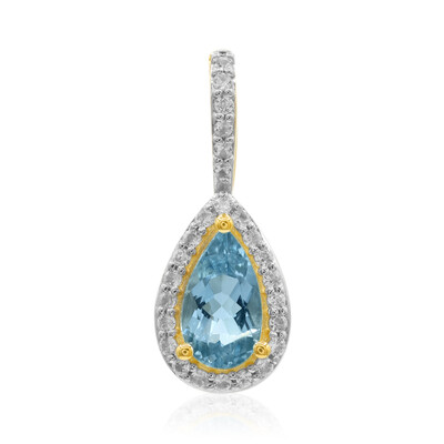 9K Santa Maria Aquamarine Gold Pendant