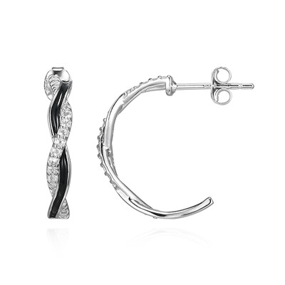 White Topaz Silver Earrings (Adela Silber)