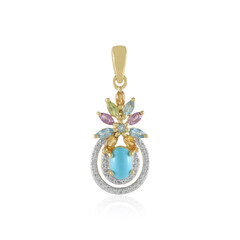 Sleeping Beauty Turquoise Silver Pendant