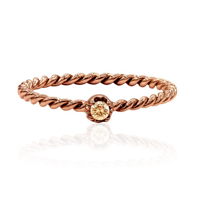 9K SI1 Argyle Rose De France Diamond Gold Ring (Annette)