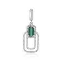 Benedito Green Tourmaline Silver Pendant