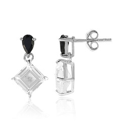 White Topaz Silver Earrings