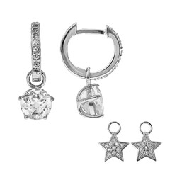 White Topaz Silver Earrings