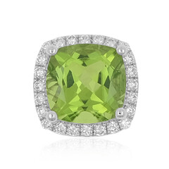 Peridot Platinium Pendant