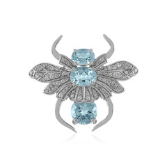 Sky Blue Topaz Silver Pendant